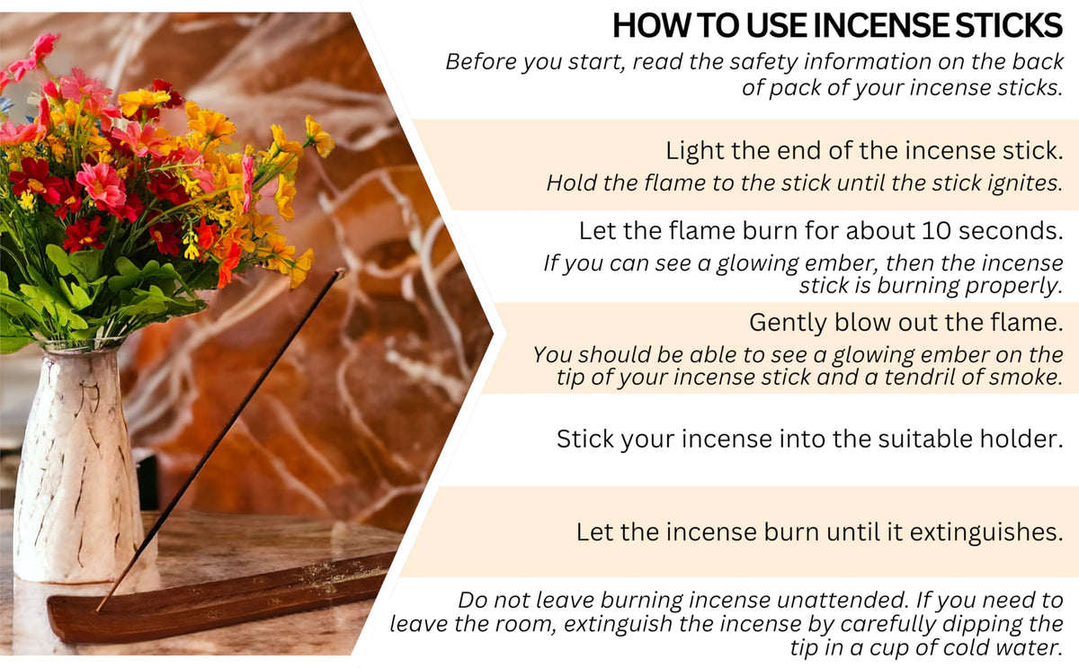 Highly Scented Incense Sticks, 10 Sticks (Crisp Fall Night)