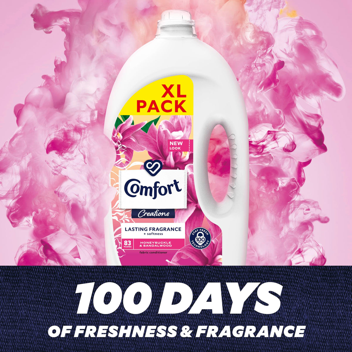 Comfort Perfume Creations Passion Bloom Fabric Conditioner Motion-Activated Fragrance Technology 100 Days of Freshness 30 washes (900 ml)