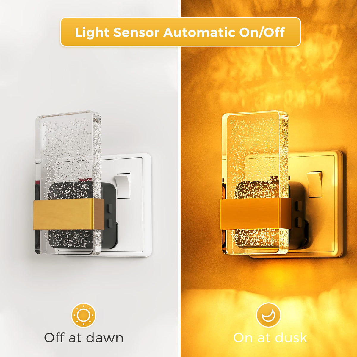 LOHAS-LED Night Light Plug in Wall with Motion Sensor, Dimmable Night Light