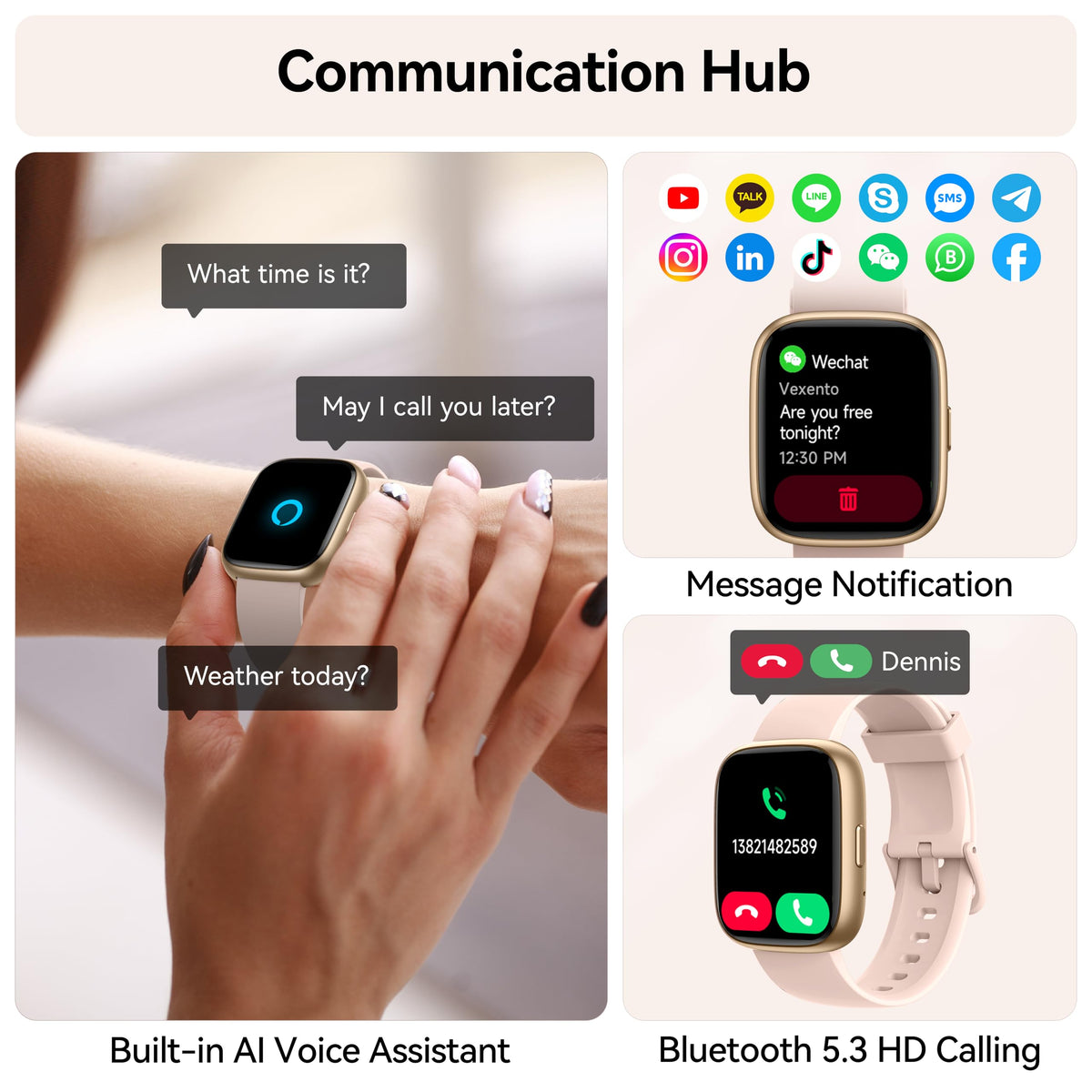 Cillso Smart Watch, Alexa Built-in, 1.83" Bluetooth Calling Fitness Watch