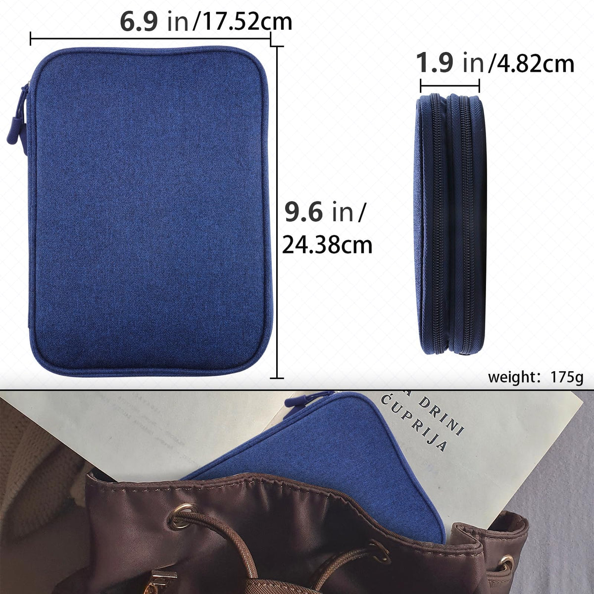 Teskyer Travel Cable Organiser Bag, Travel Essential, Dark Green