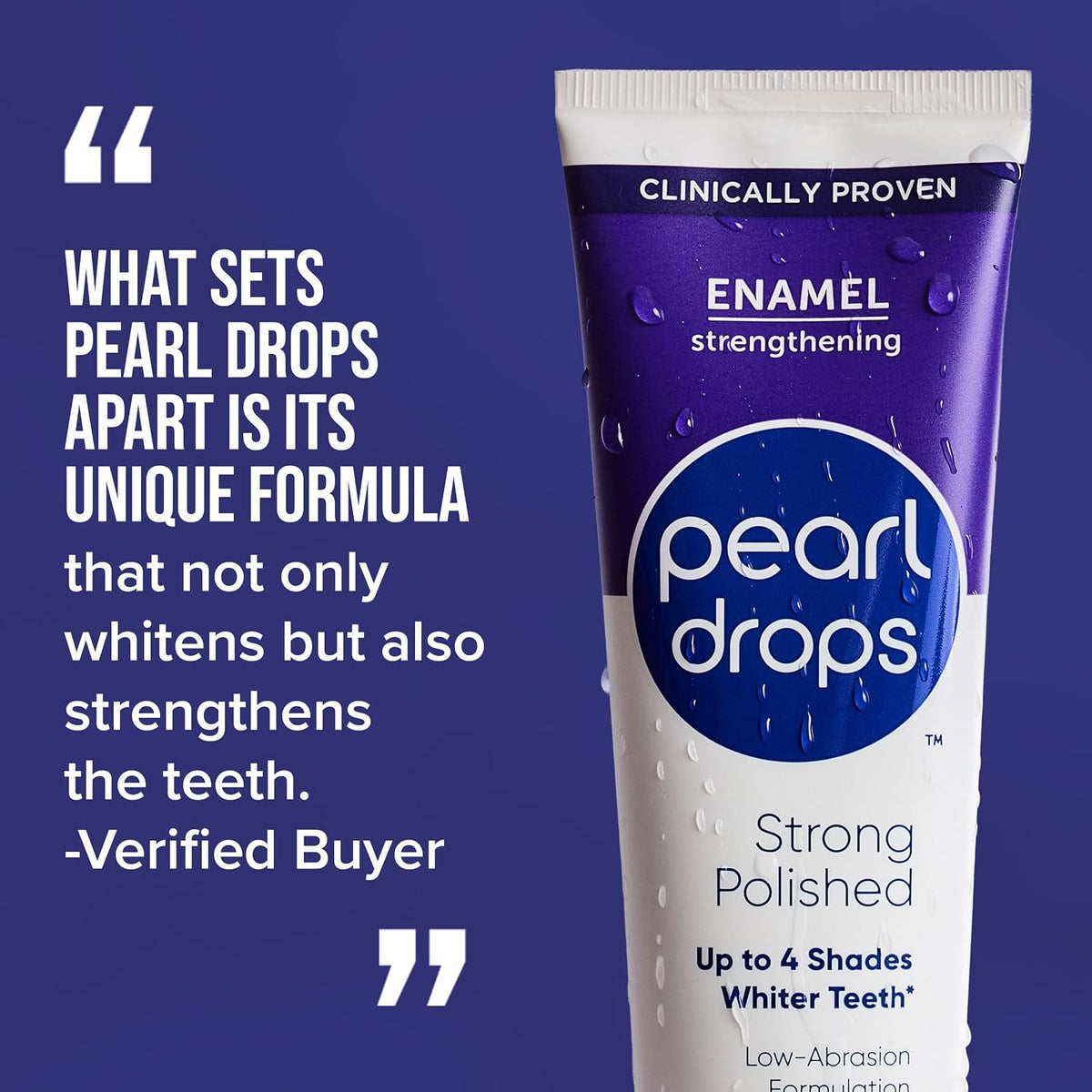 Pearl Drops Strong Polished White Toothpaste, Mint Flavour, 75ml