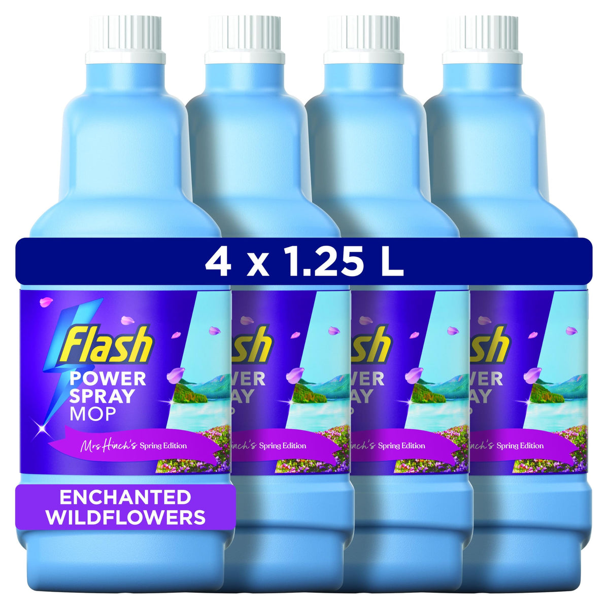 Flash Power Spray Mop Floor Cleaner Liquid Citrus 4x1.25L