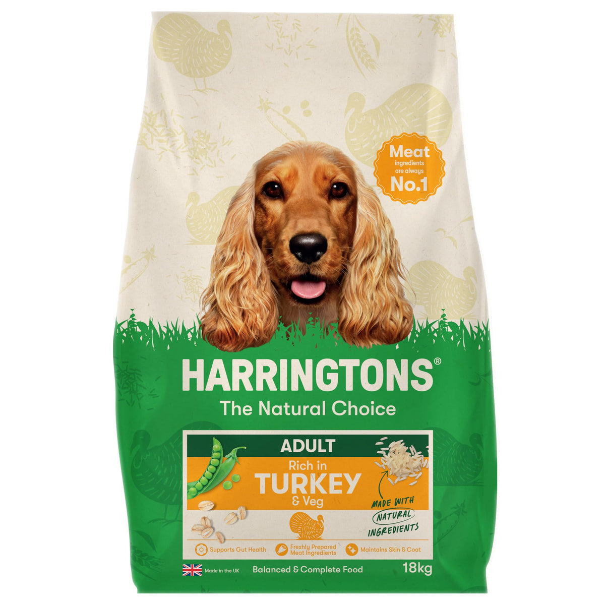 Harringtons Complete Dry Adult Dog Food Turkey & Veg 15kg