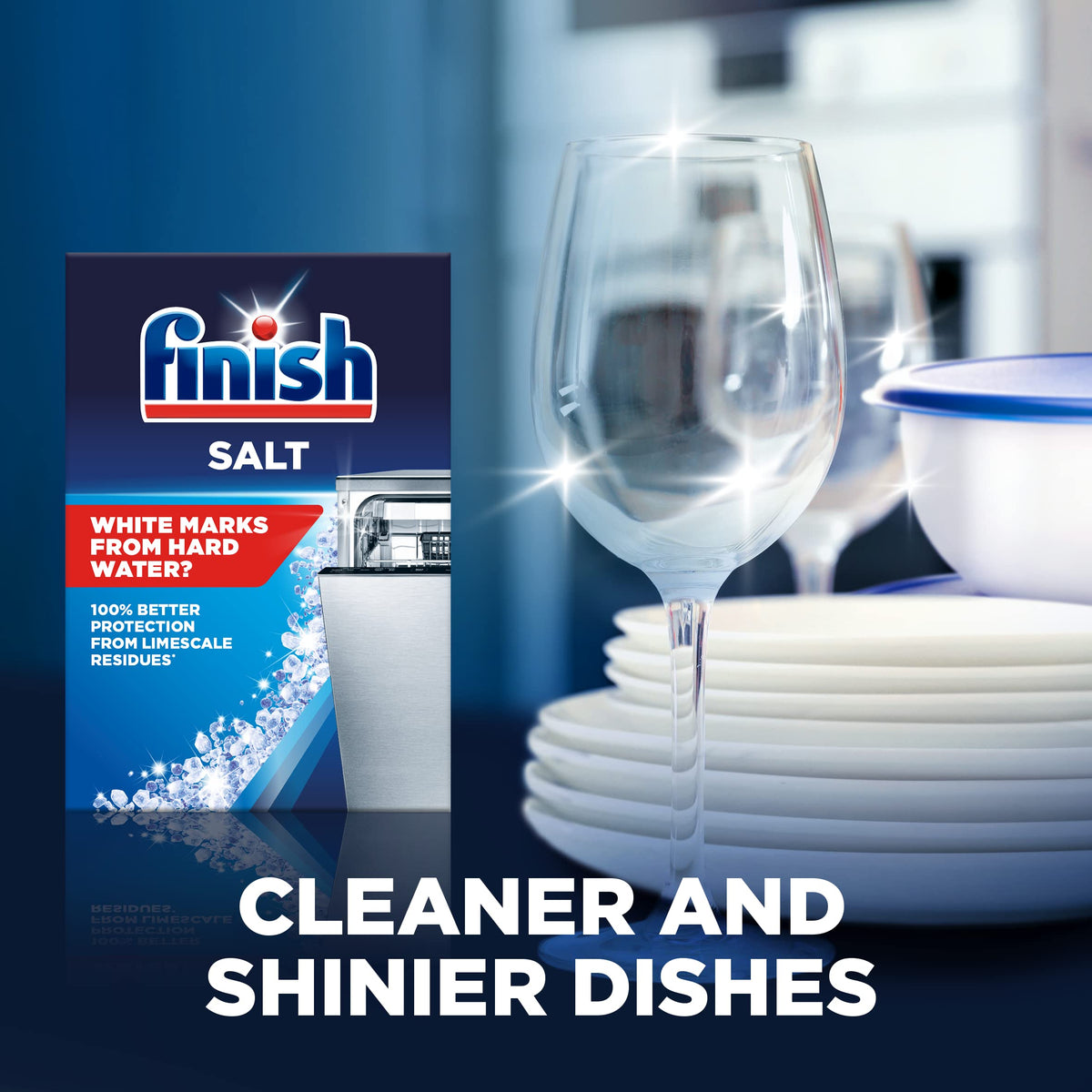 Finish Dishwasher Salt for Shinier Dishes and Limescale Prevention, 2kg