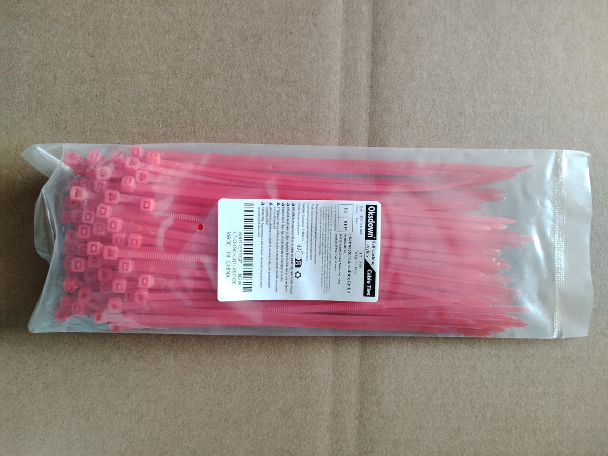 100 Pack Yellow Plastic Cable Ties 300mm×3.6mm Heavy Duty Strong Nylon Premium Self Locking 12 inch/30 cm Long Zip Tie Wraps
