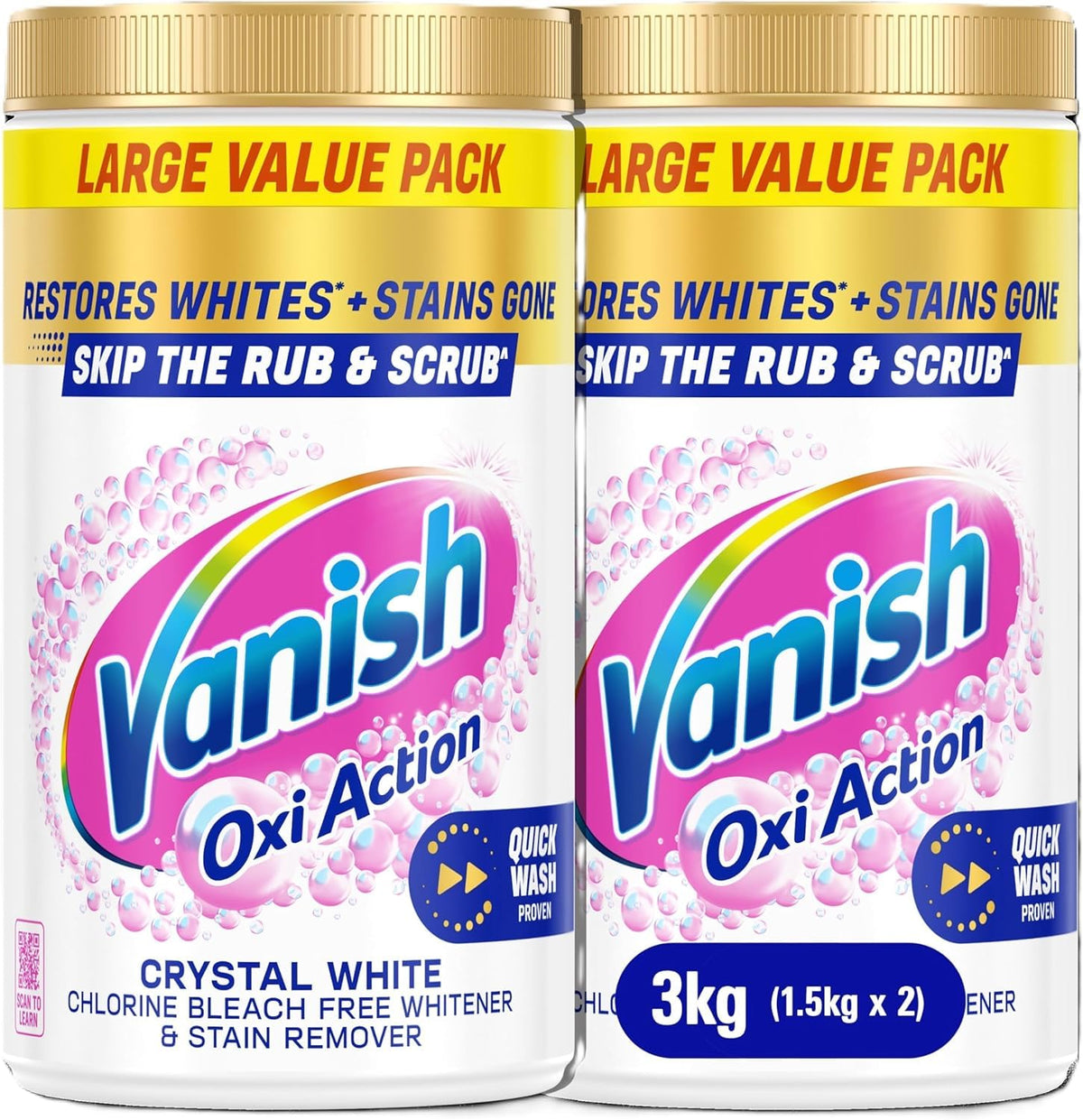 Vanish Gold Crystal White Stain Remover Powder, 1.5kg