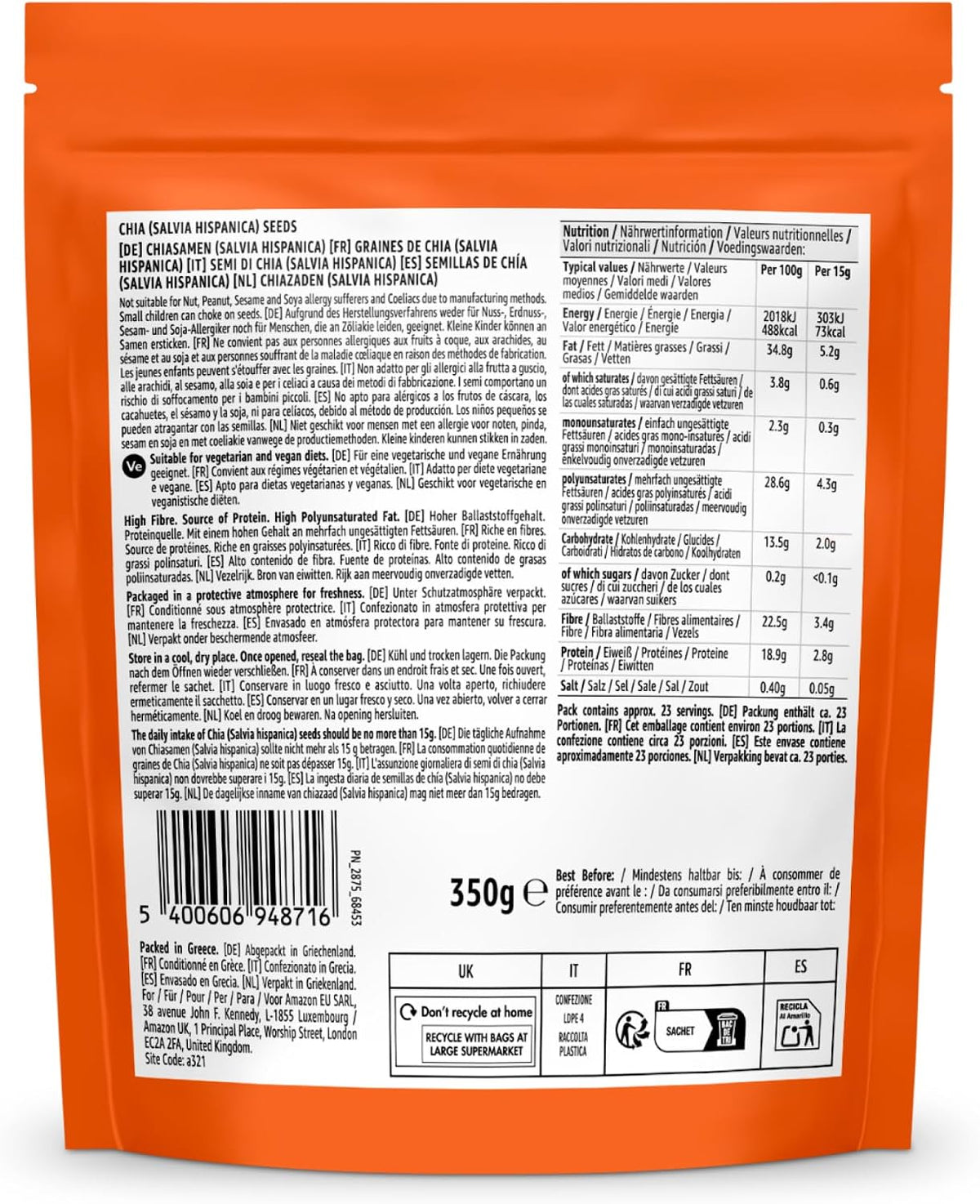 by Amazon Chia Seeds, 350g,