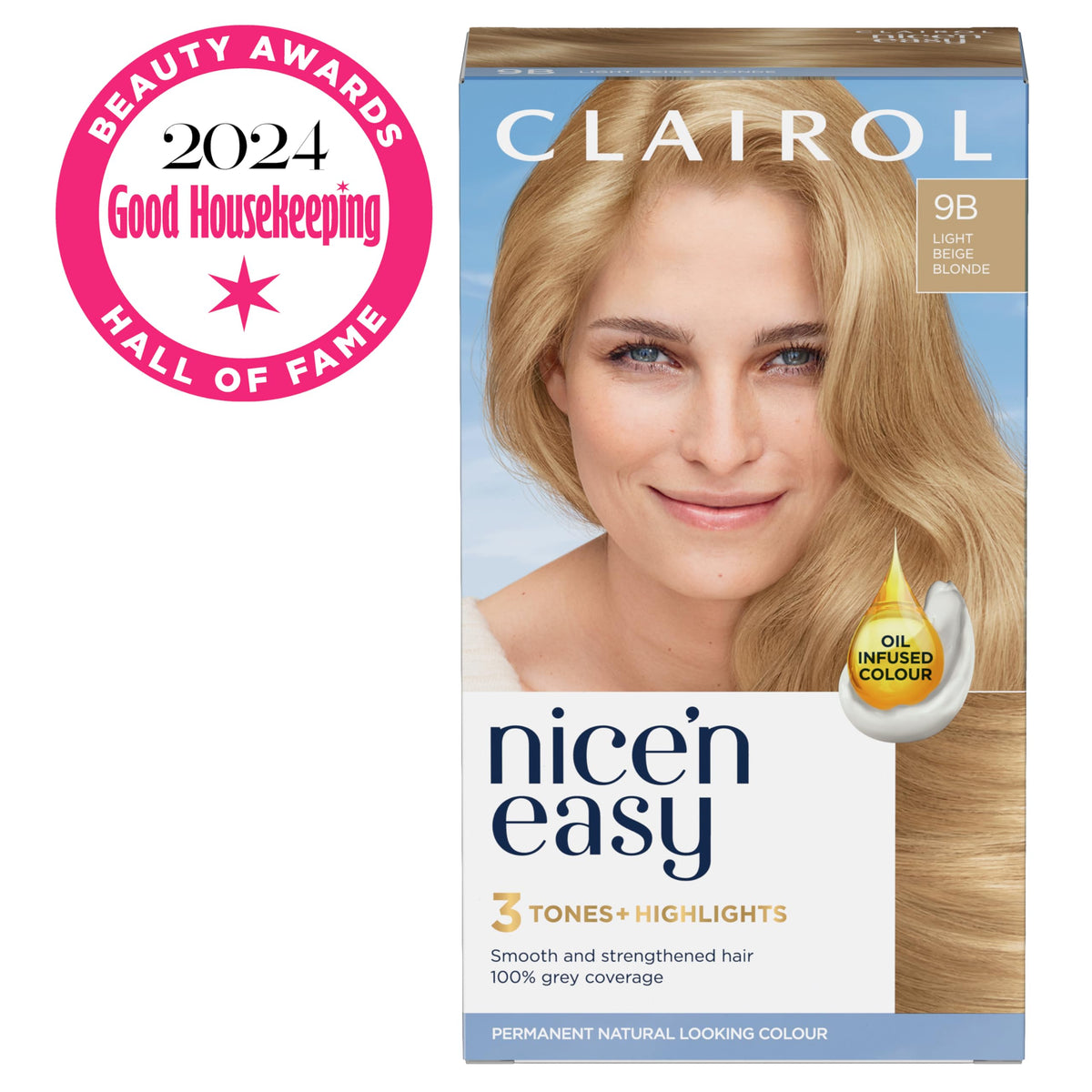 Clairol Nice'n Easy Crème Natural Looking Oil Permanent Hair Dye Infused