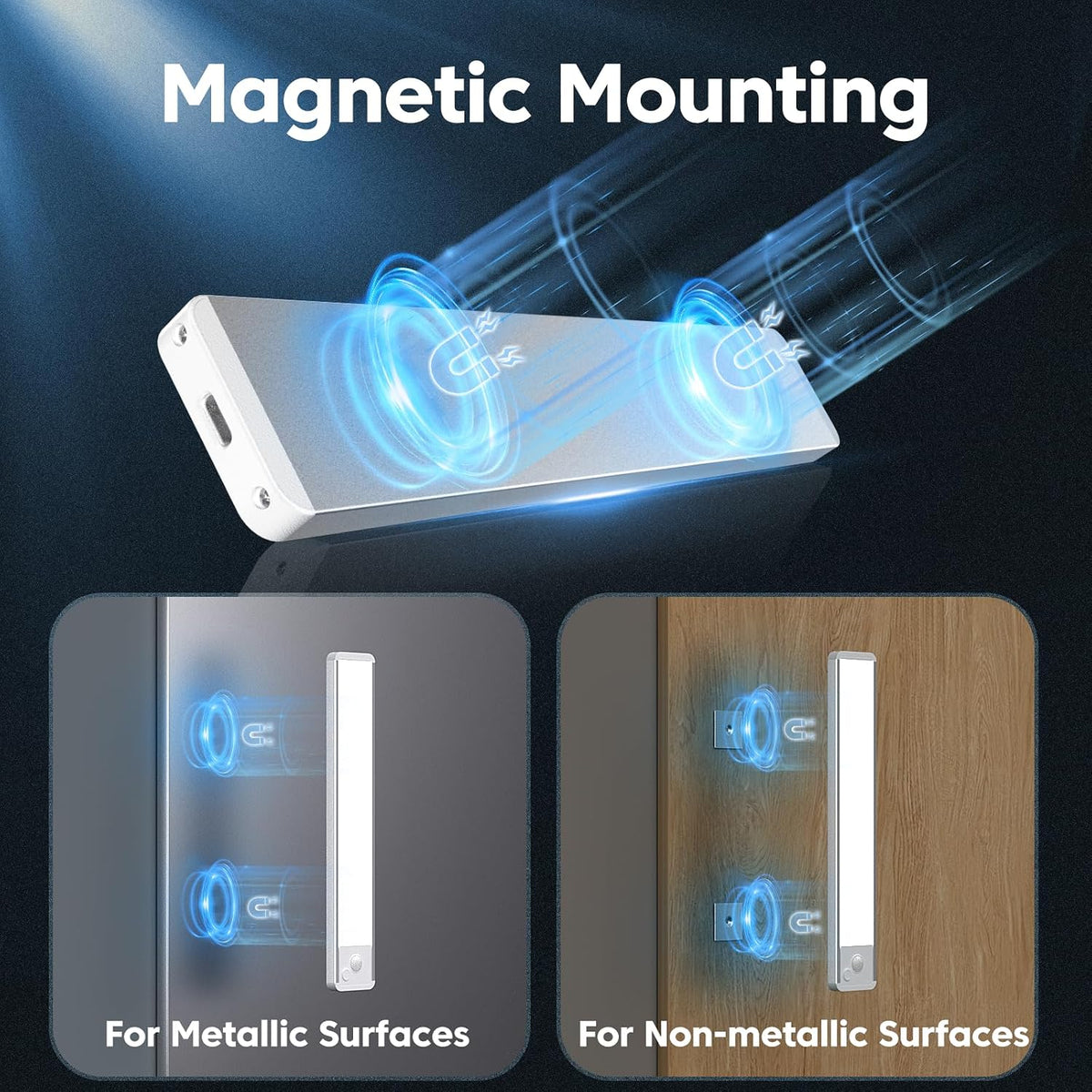 Under Cabinet Kitchen Lights, Motion Sensor Lights Indoor, 20CM, 3 Pack
