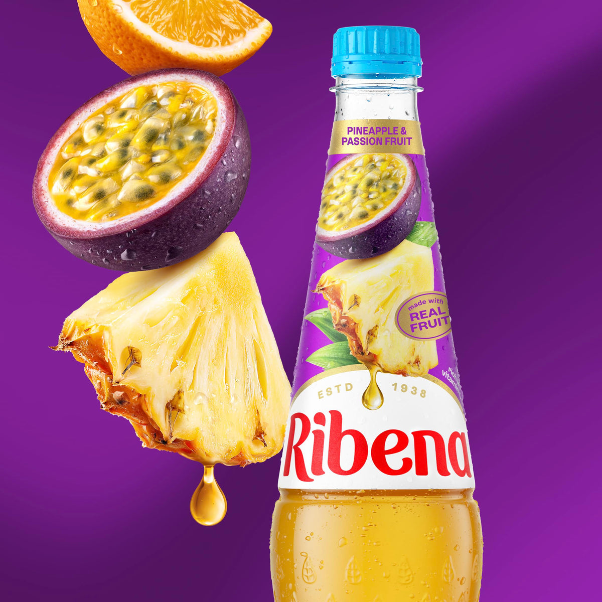 Ribena Blackcurrant Squash 1.5L – Real British Blackcurrants | Rich in Vitamin C | No Artificial Colours or Flavours | 100% Recycled Plastic Bottle