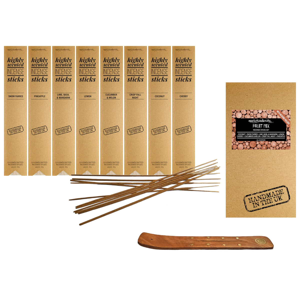 Highly Scented Incense Sticks, 10 Sticks (Crisp Fall Night)