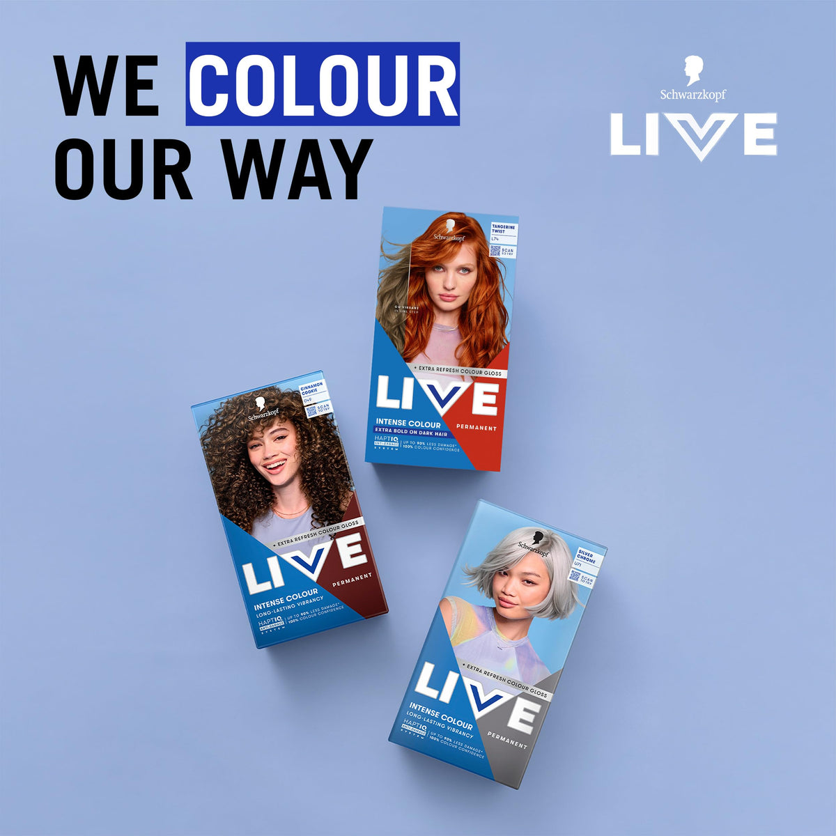 Schwarzkopf LIVE Intense Colour Hair Dye, 099 Deep Black