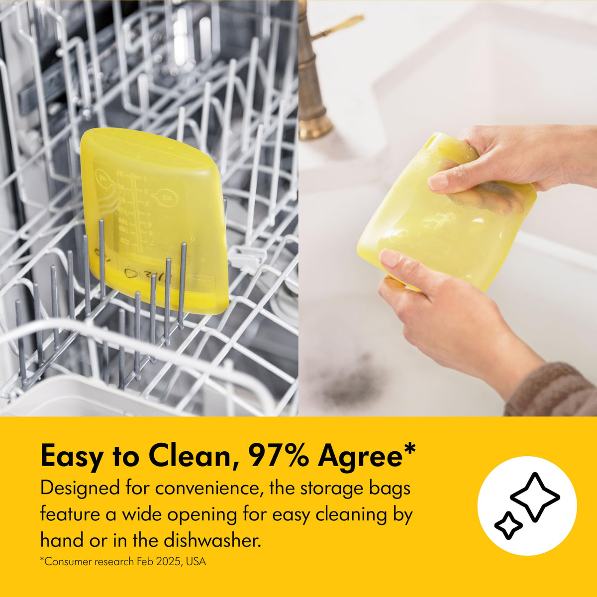 Medela Easy Pour Disposable Breastmilk Storage Bags, 210 ml Capacity, Leakproof Design with Milk Protection, Made Without BPA, Pack of 50