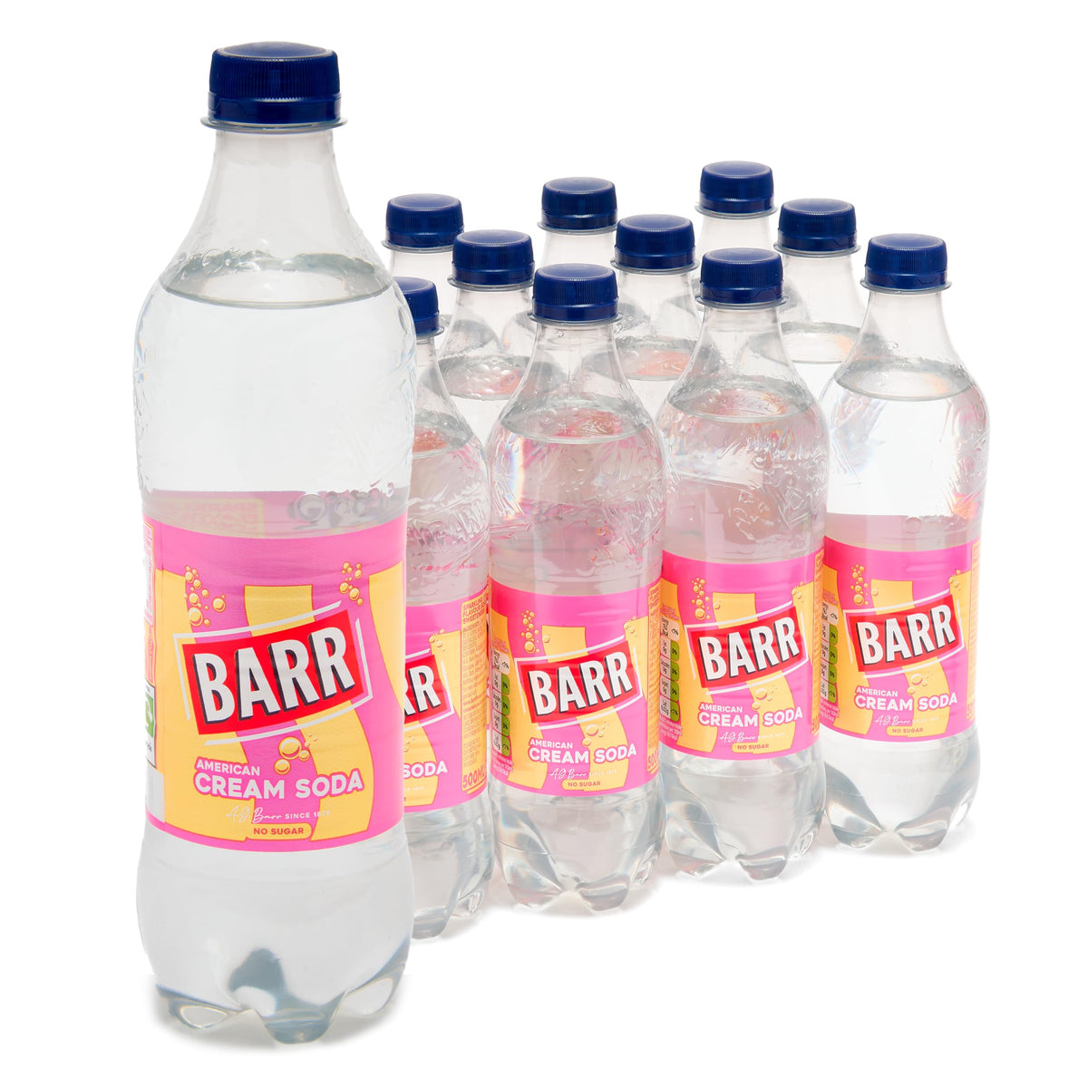 Barr Cream Soda Zero Sugar Sparkling Soft Drink, 24 Pack, 330ml Cans