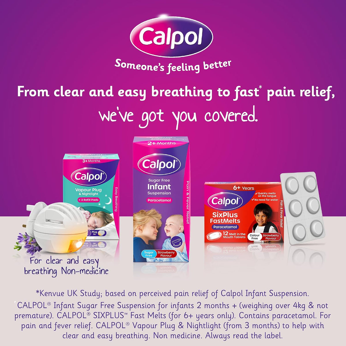 Calpol Sugar-Free Infant Suspension Paracetamol (1 x 100ml)