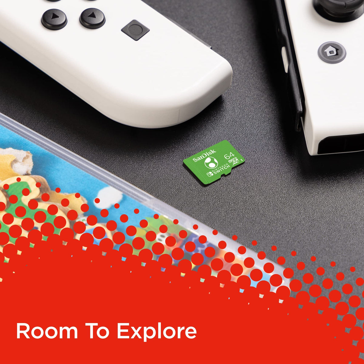 SANDISK microSD Card 128GB, Super Mario Super Mushroom Edition