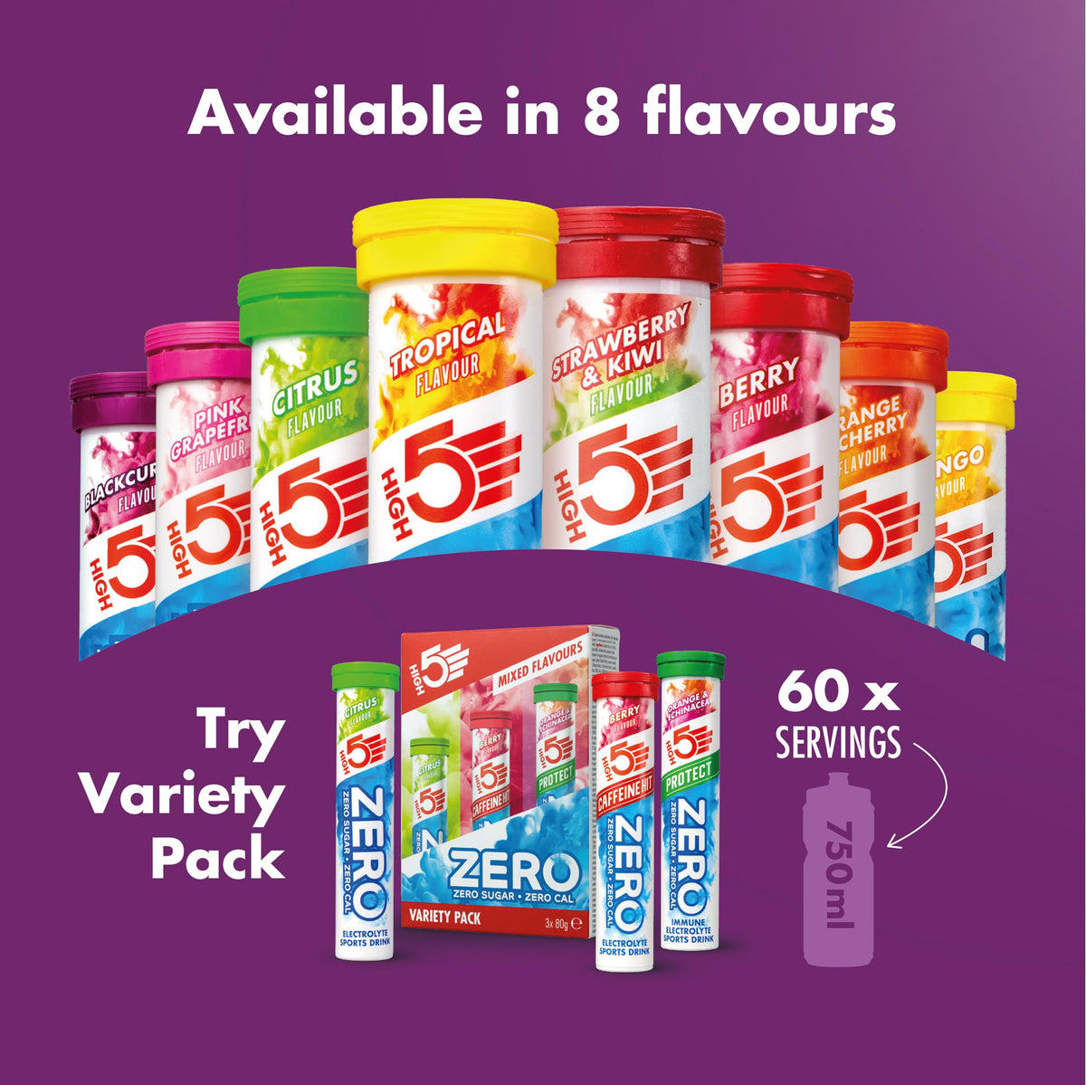 HIGH5 Zero Electrolyte Tablets for Hydration, Berry, 20 Tablets