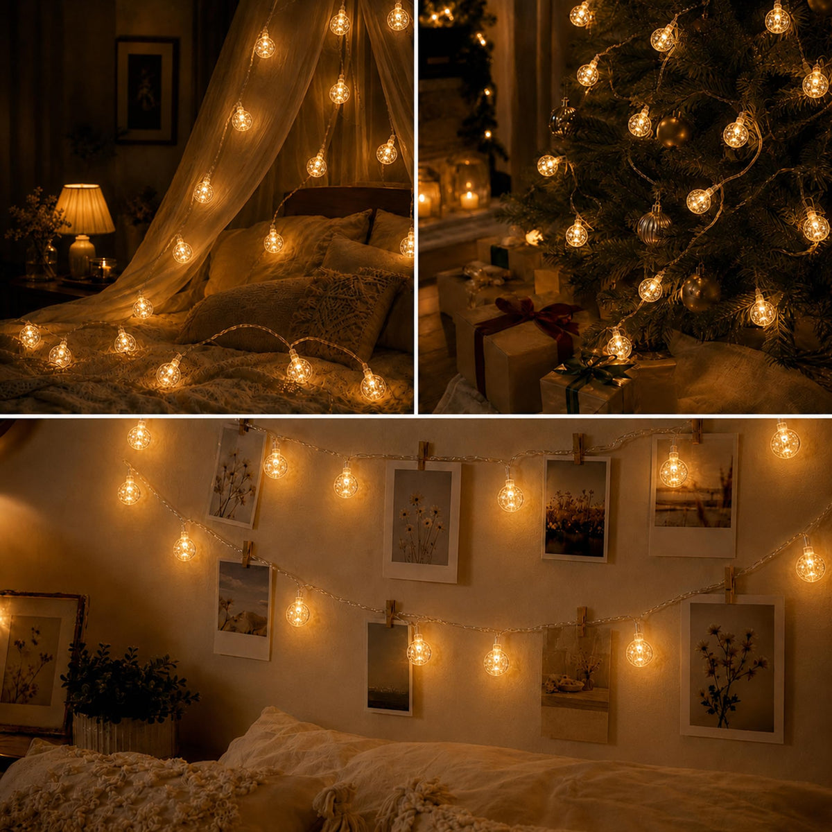Fulighture Fairy Lights Battery Operated: 5m 16ft 40LED Snowflake