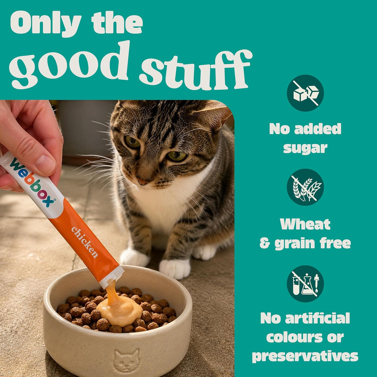 Webbox Lick-e-Lix Cat Treats Variety Value Pack - Kitten Friendly, Grain Free, No Artificial Preservatives or Colours (50 Pack)