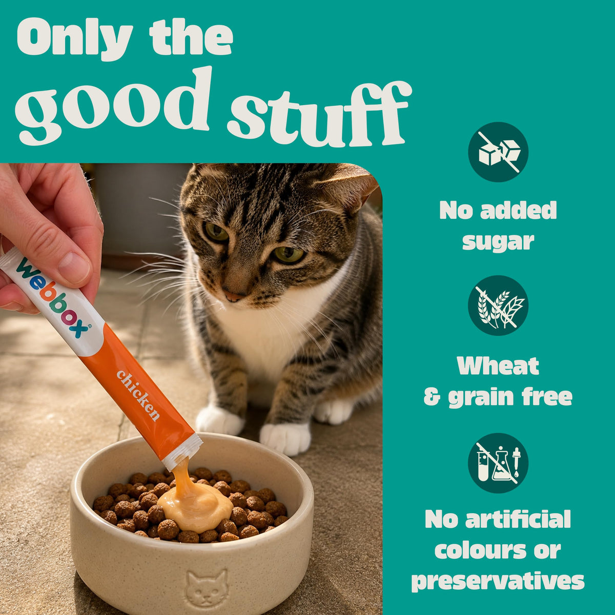 Webbox Lick-e-Lix Cat Treats Variety Value Pack - Kitten Friendly, Grain Free, No Artificial Preservatives or Colours (50 Pack)