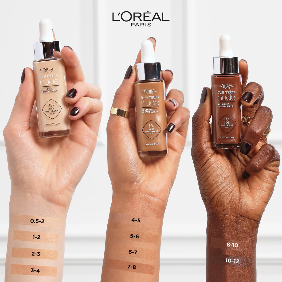 L'Oréal Paris Nude Plumping Tinted Serum with Hyaluronic Acid, Shade 4-5