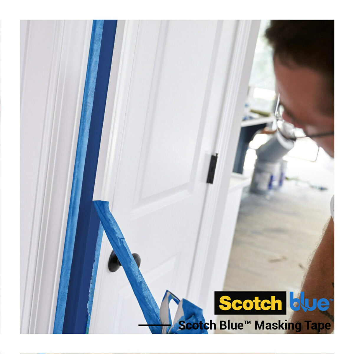 ScotchBlue Multi-Surface Premium Masking Tape, 24mm x 41m, 1 Roll/Pack - Scotch Adhesive Blue Painters Tape, For Painting and Decorating, Indoor & Outdoor, Sticks Well, 100% PEFC