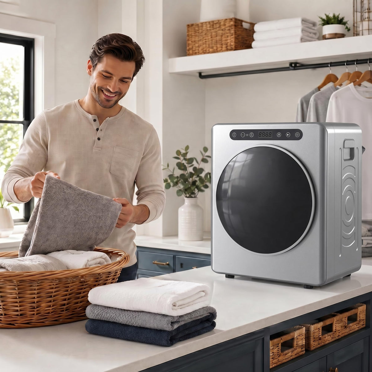 HOMCOM Vented Tumble Dryer 5kg Wet Laundry/3kg Dry Capacity 1000W Black