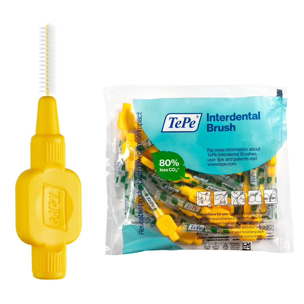 TePe Interdental Brush, Original, Blue, 0.6mm/ISO 3, 8pcs
