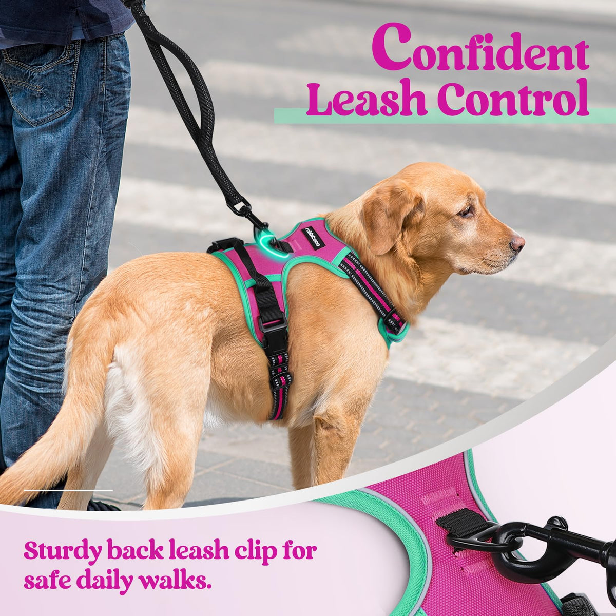 rabbitgoo Dog Harness Large Dog, No Pull Vest with Front Clip & Handle