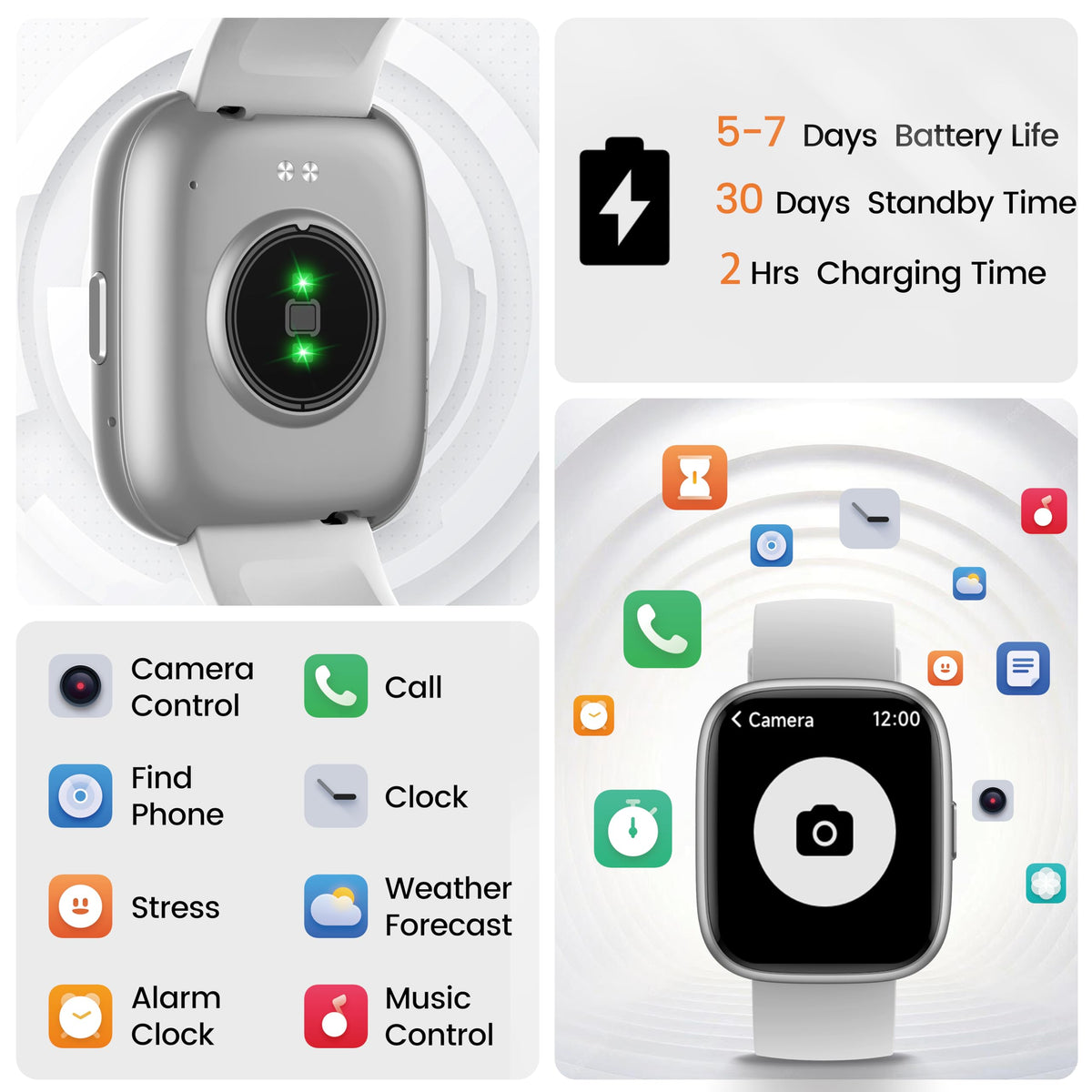 Cillso Smart Watch, Alexa Built-in, 1.83" Bluetooth Calling Fitness Watch
