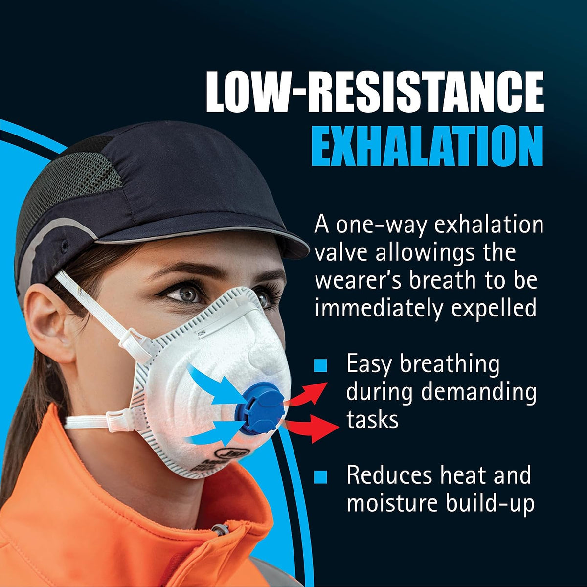 JSP M632 FFP3 Valved Dust Face Mask for Construction, DIY & Trade 10 Pack