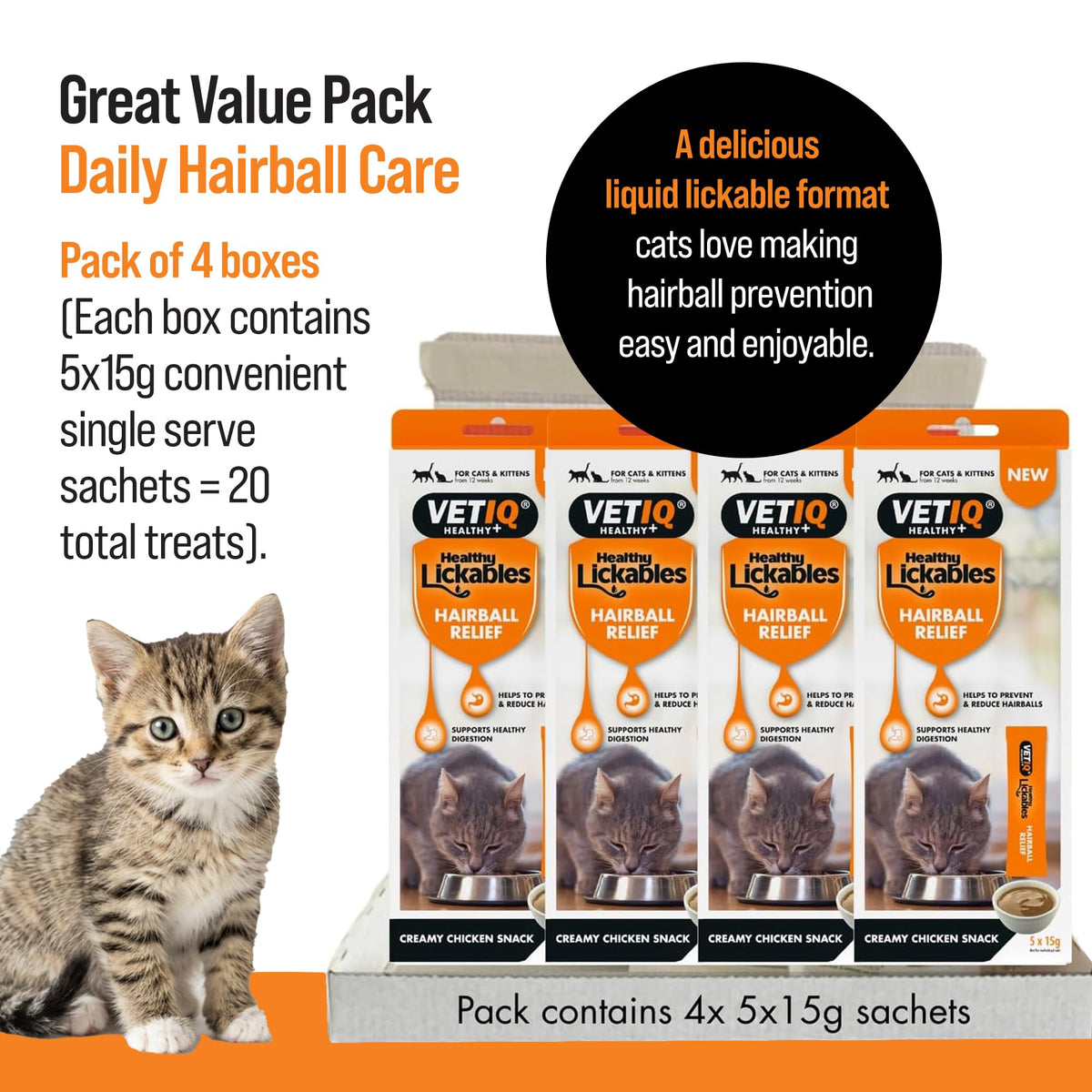 VETIQ Healthy Bites Cat Variety Treats for Cats & Kittens (84 Servings)
