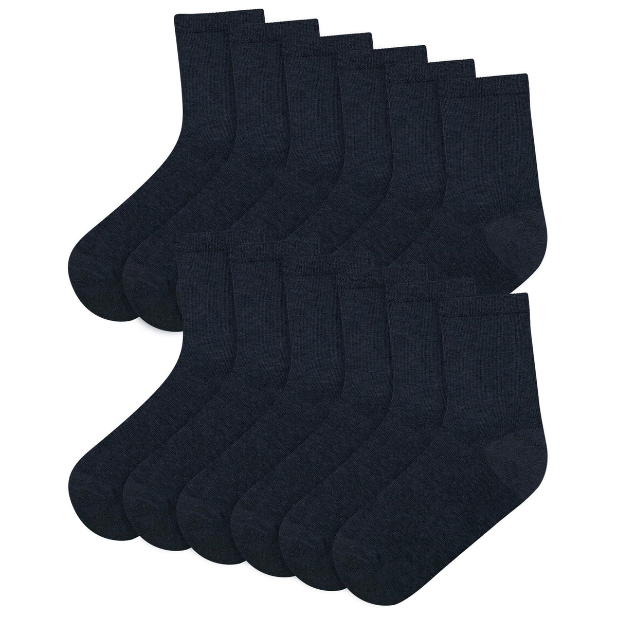 A2Z 4 Kids Boys Girls Cotton Rich Plain Ankle School Socks 6 Pack Age 2-14