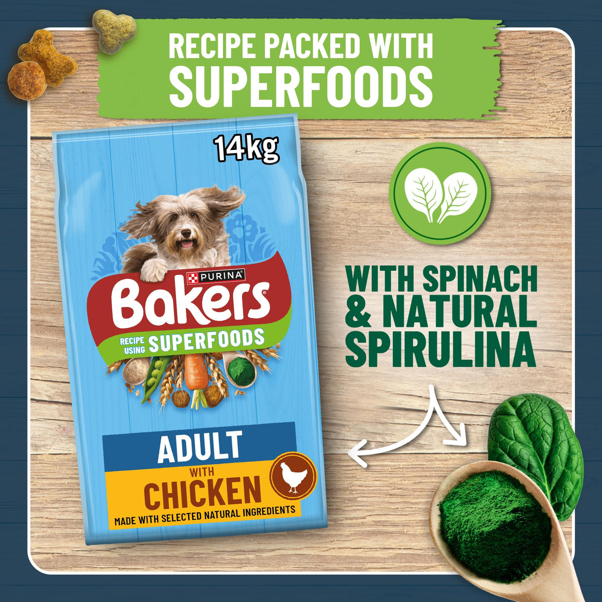 BAKERS Superfoods Adult Dry Dog Food Beef with Vegetables 14kg Pack