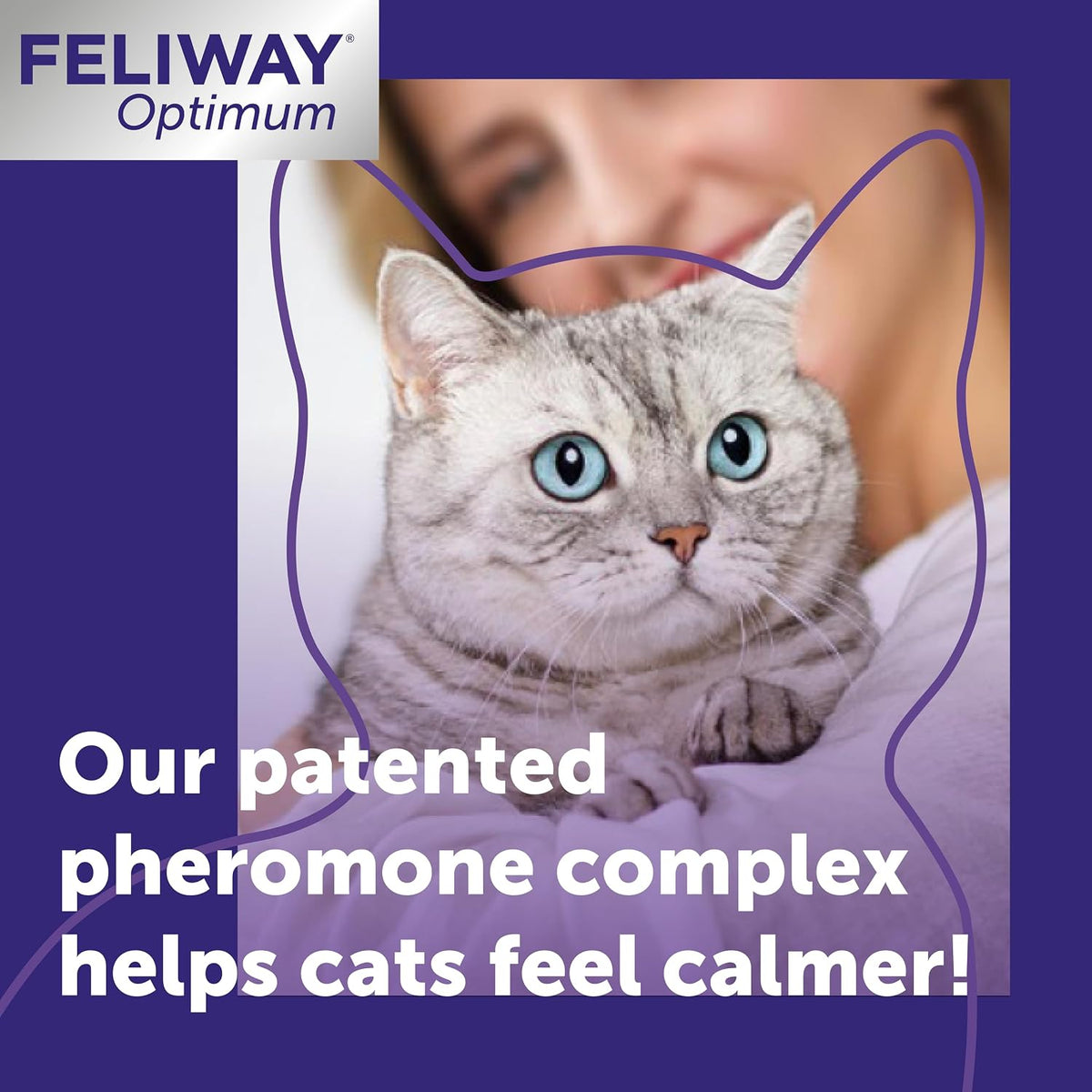 Feliway Optimum Cat Calming Pheromone Plug-In Diffuser Refill, 1 Refill