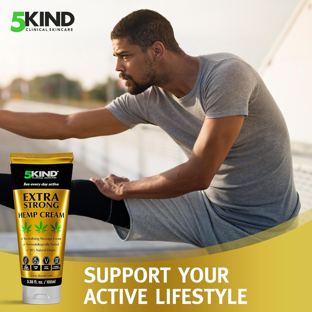 5Kind Extra Strong Hemp Cream 100ml - Hemp and Arnica Cream