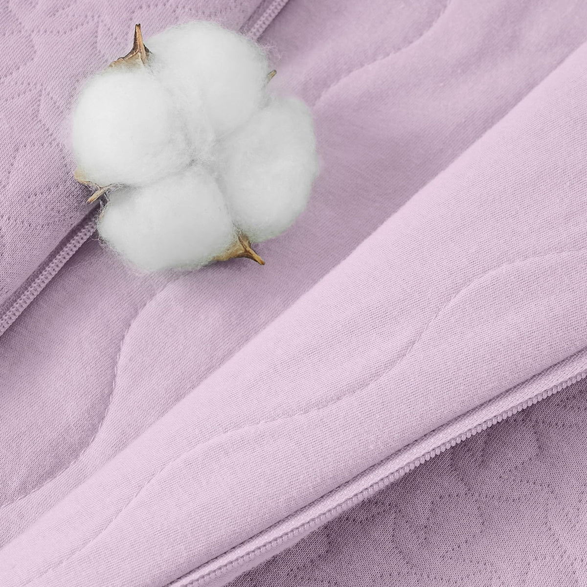 Unnivoll Baby Sleeping Bag 2.5 Tog 0-6 Months 100% Cotton Winter Sleeping Bag Baby 2-Way Zipper Quilted Sleep Sack for Newbron Infant Warm Soft Apricot