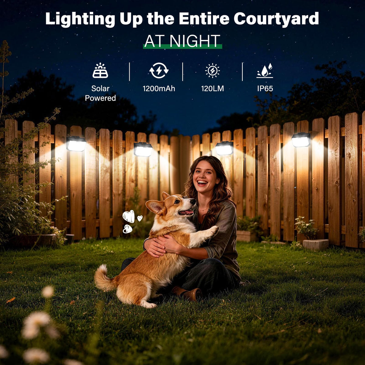 132LED Solar Security Lights,3000K Wall Lights IP65 Waterproof