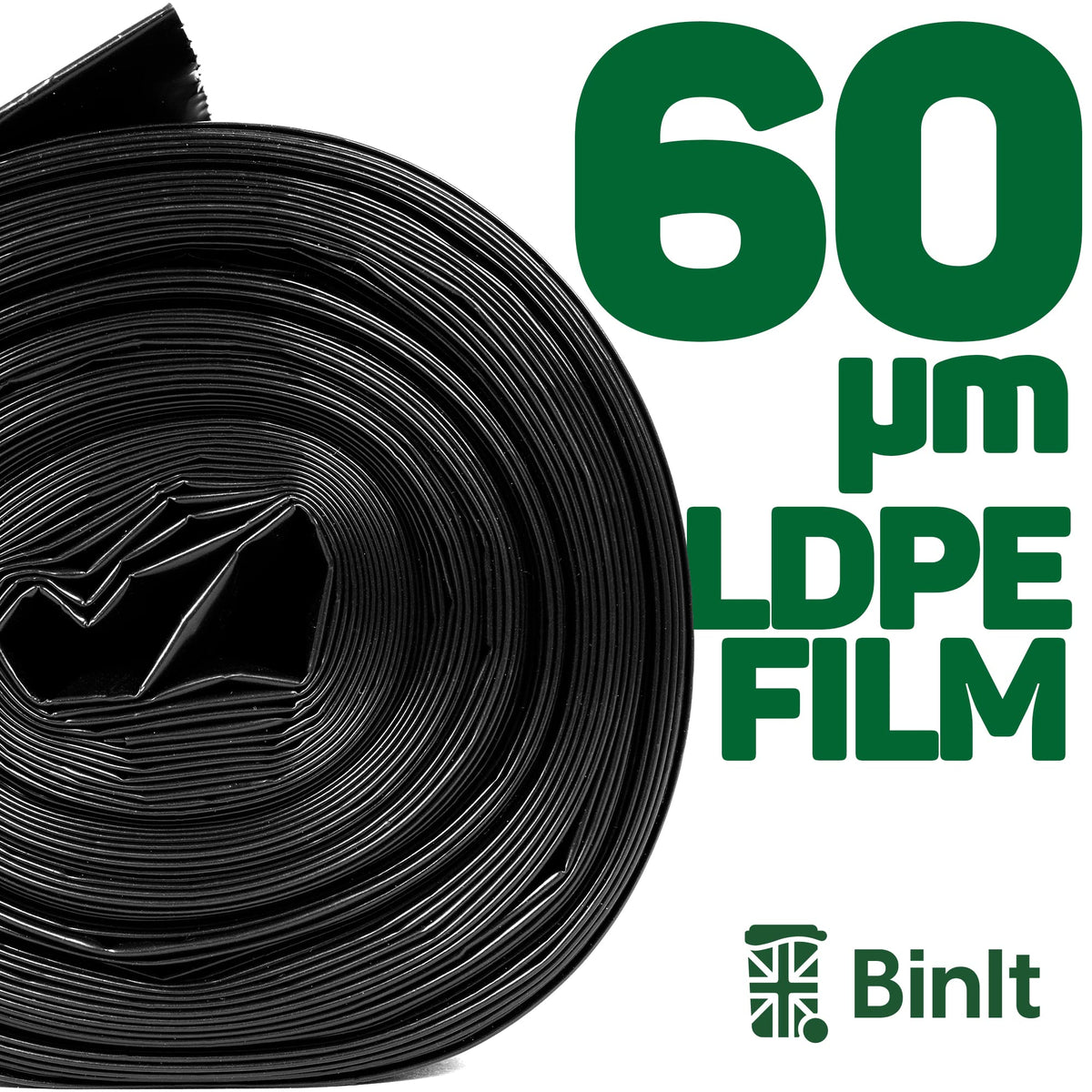 BinIt 20 Wheelie Bin Liners 240 Litre, Eco-Friendly, Bin Bags, Refuse Sacks, Recycled, Strong & Secure, Tear Resistant, 30 μm, Perfect for Standard 240L Wheelie Bins
