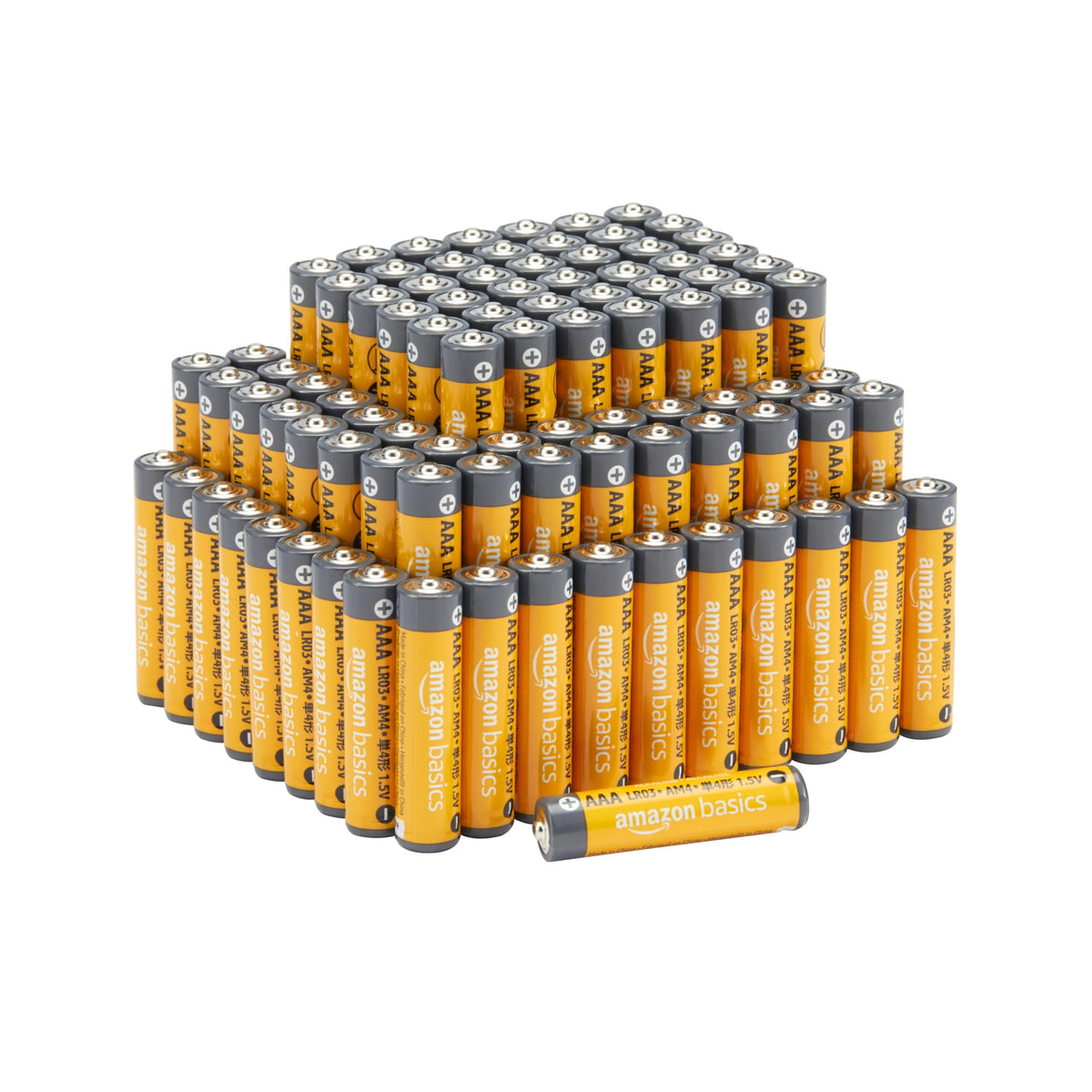 Amazon Basics 100-Pack AA Alkaline High-Performance Batteries, 1.5 Volt, 10-Year Shelf Life