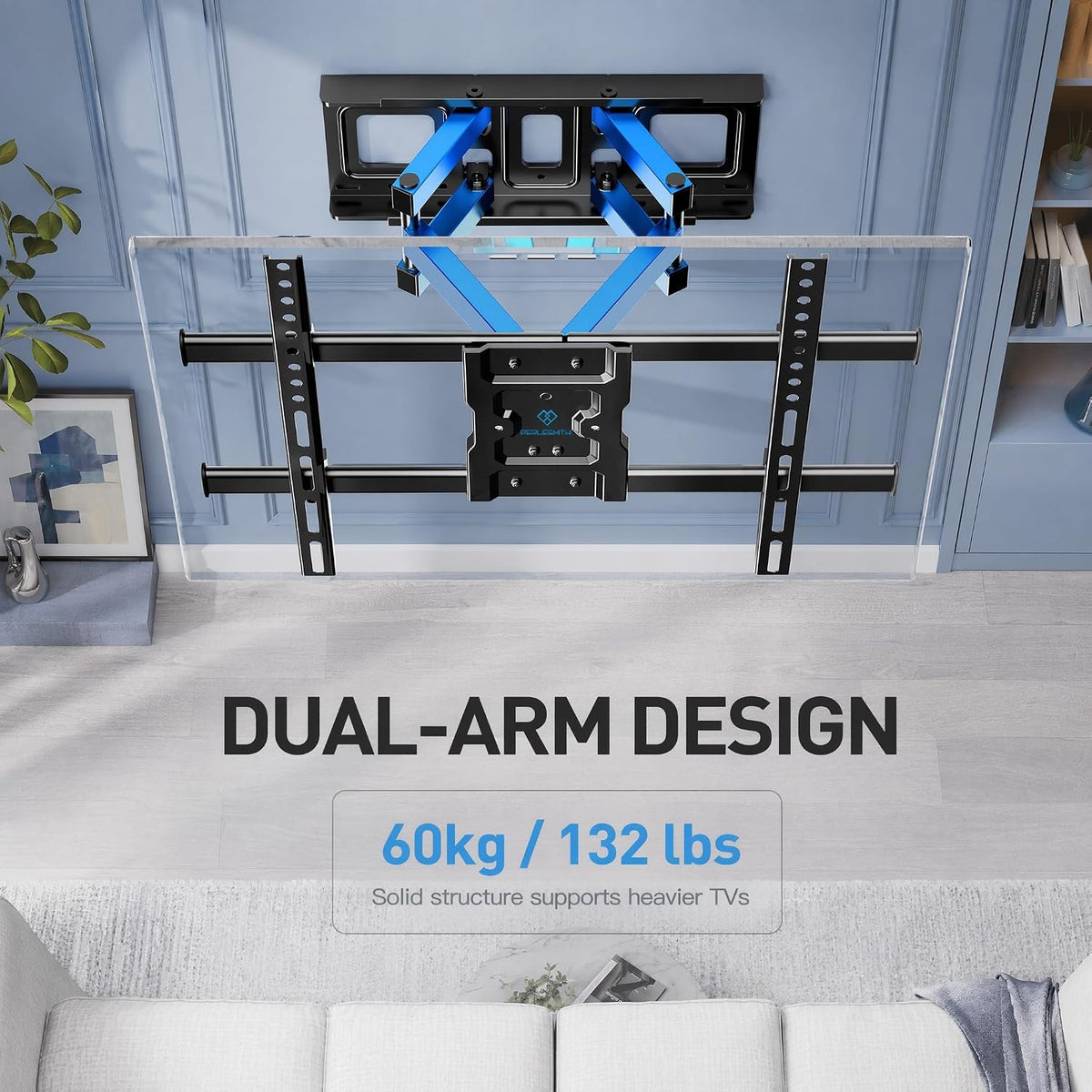 PERLESMITH TV Wall Bracket, for 37-85 Inch TVs 60kg, Max VESA 600x400mm