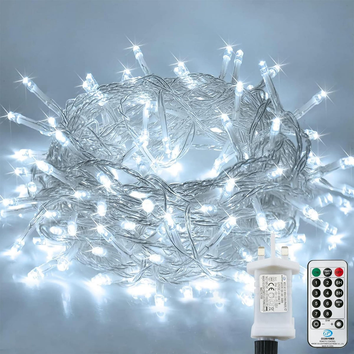 LITYBY Fairy Lights Plug in Waterproof,120LED String Lights Main Powered