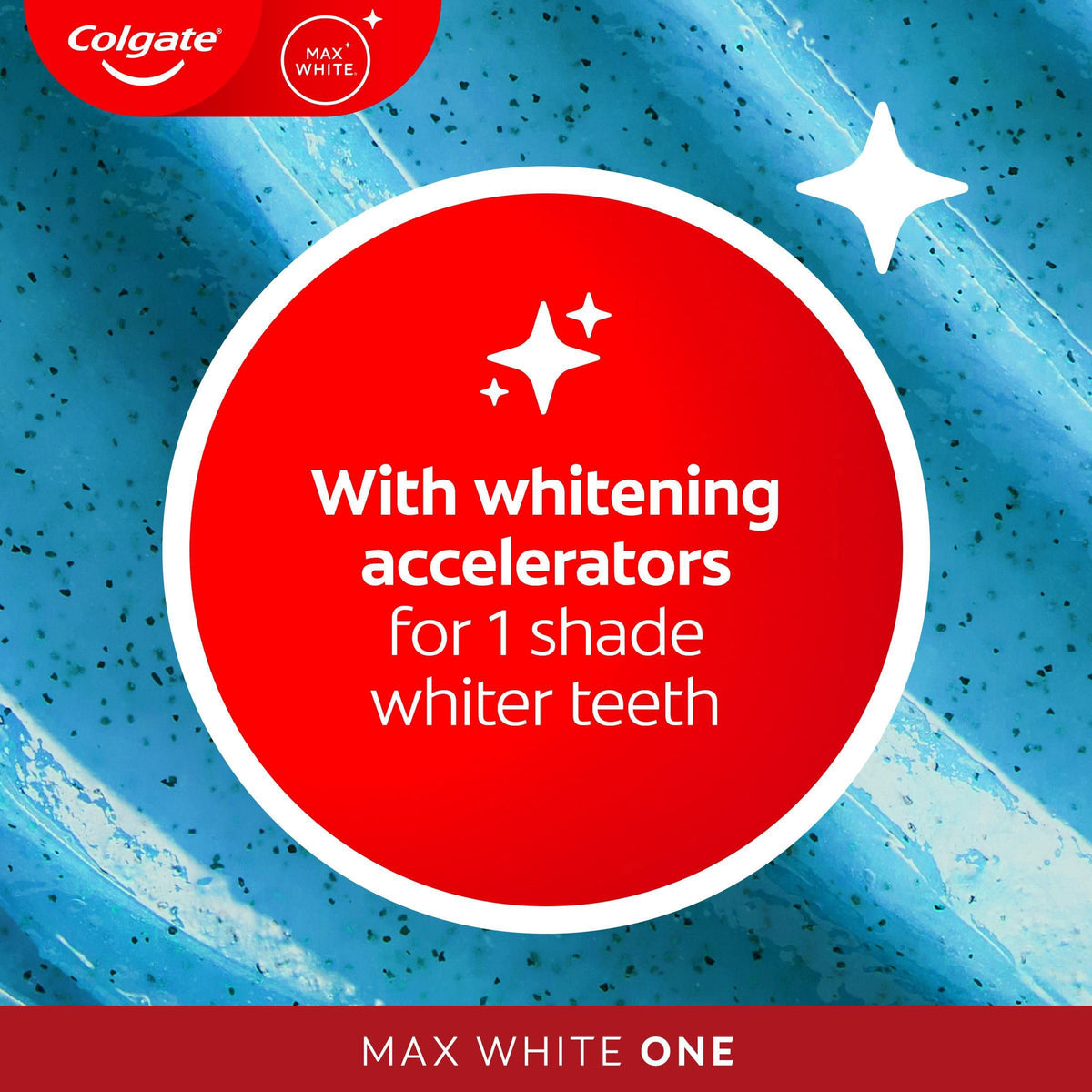 Colgate Max White Purple Reveal Teeth Whitening Toothpaste - Clinically Proven to Remove up to 100% of Surface Stains** - Fluoride Toothpaste - Colgate Multipack - 4 X 75ml