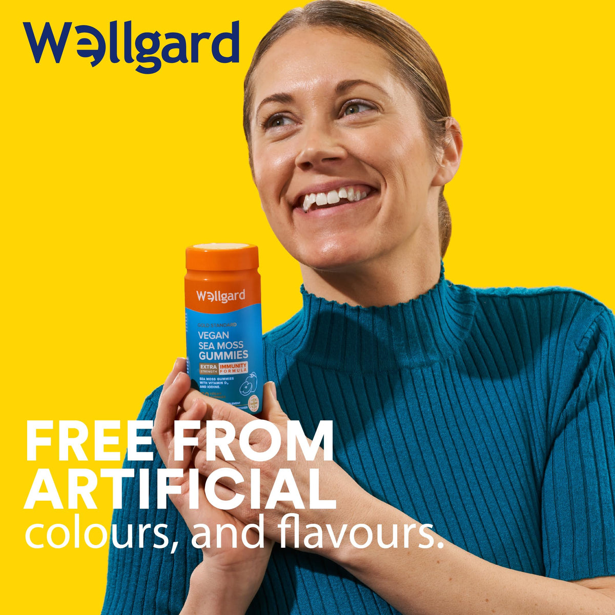 Wellgard Kids Calcium & D3 Gummies - 2 Month Supply - Vegan Chewable Calcium and Vitamin D3 Gummies, Mixed Berry Flavour