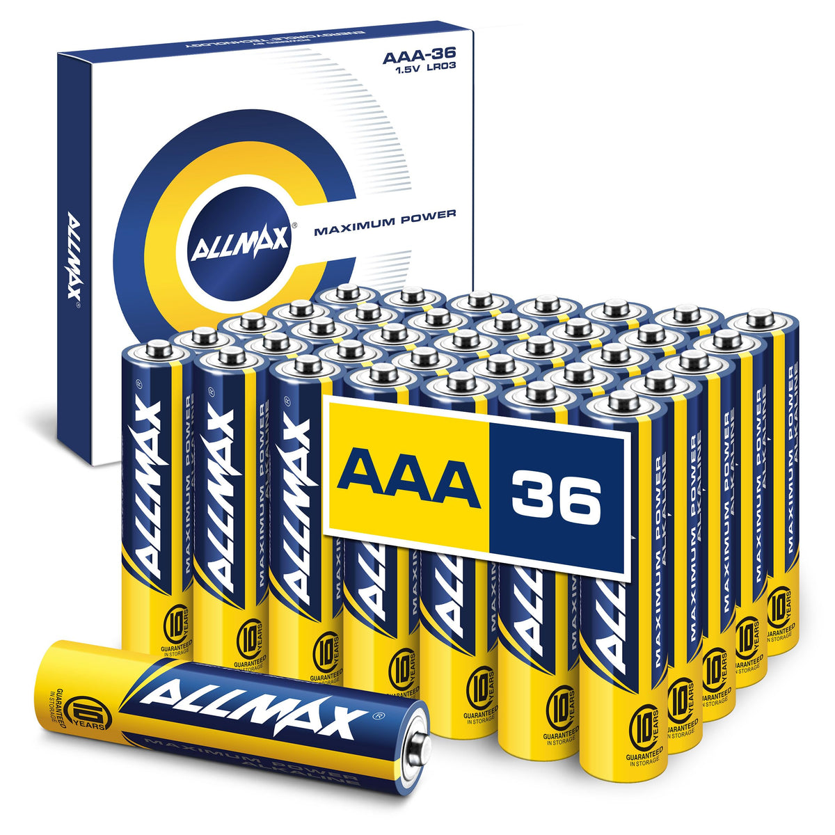 Allmax AAA (LR03) Maximum Power Alkaline Batteries (12 Count) – 1.5V