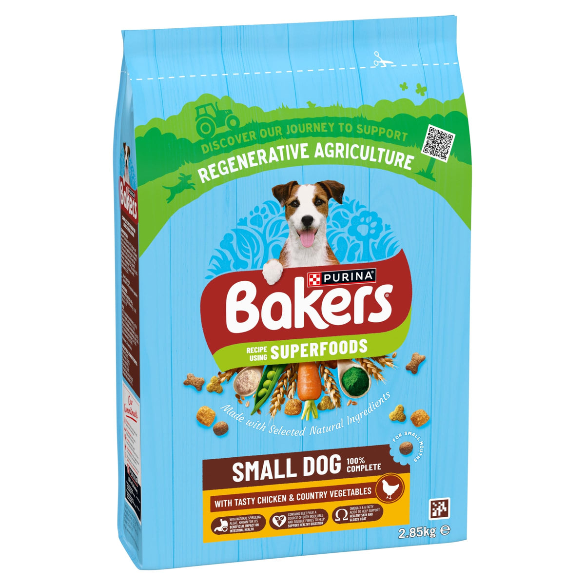 BAKERS Superfoods Small Dog Adult Dry Dog Food Chicken 1.1kg (Pack of 5)