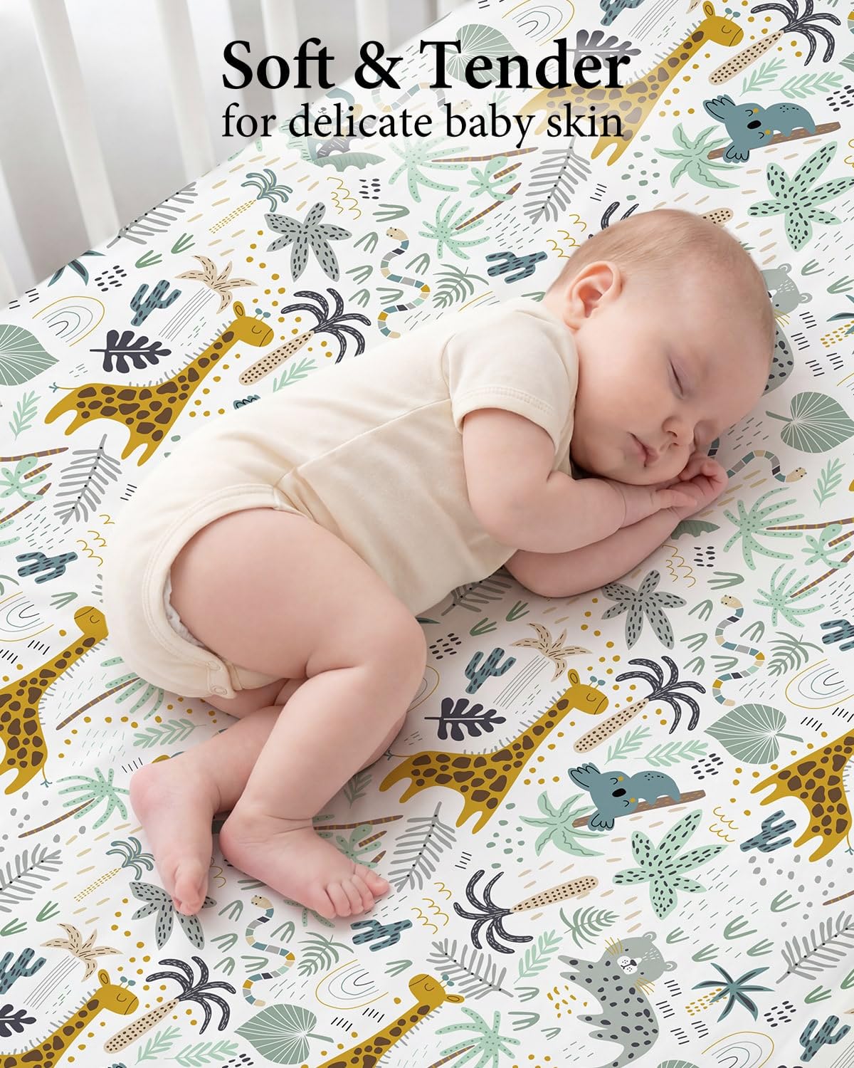 Yoofoss Moses Basket Sheets 41 x 84 cm, Fitted Soft & Breathable Microfiber Pram Sheet for Newborn Baby Boy and Girl, Crib Bassinet Mattress Protector Snuzpod Bedside 2 Pack