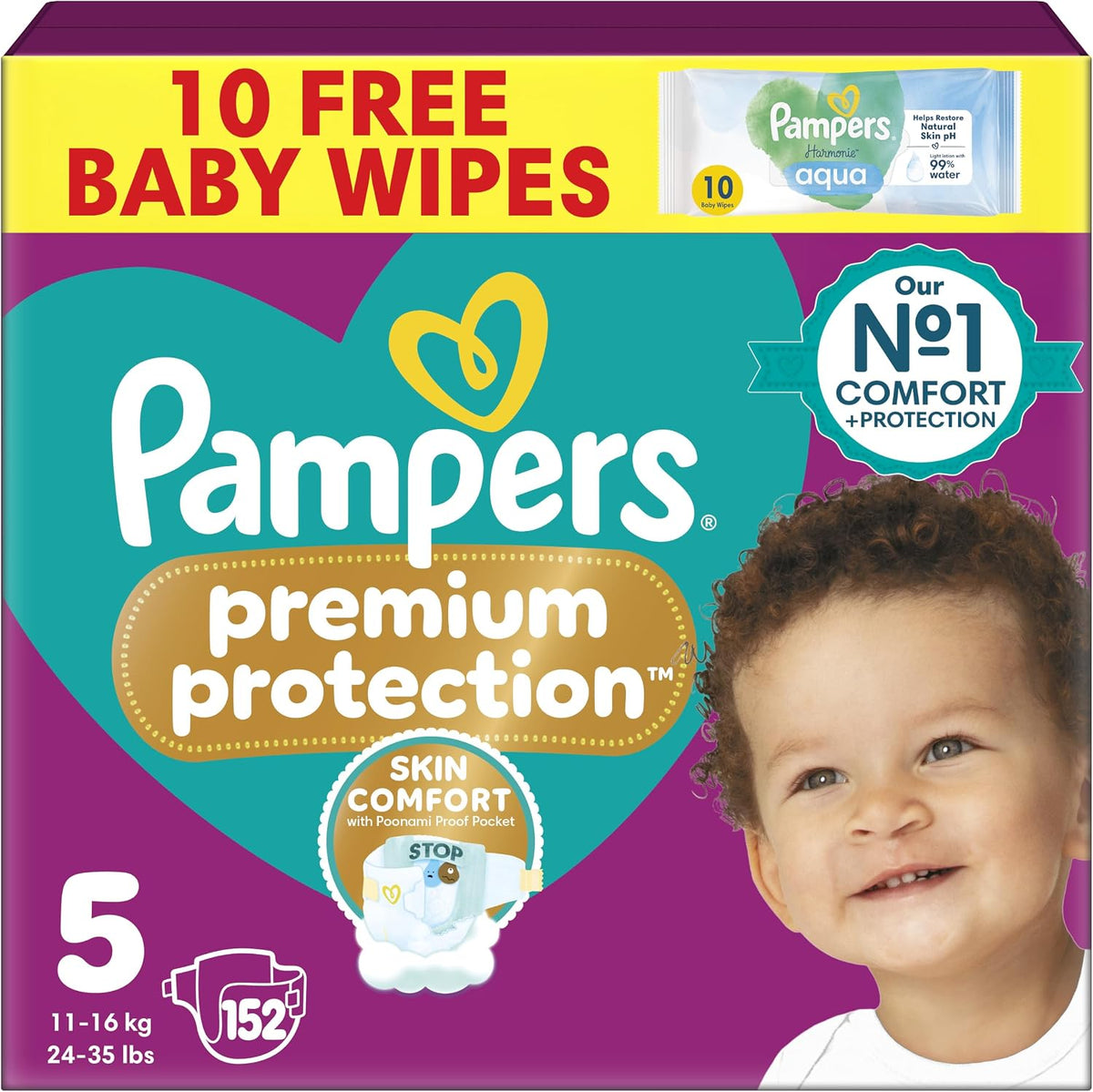 Pampers Premium Protection Nappies Size 5