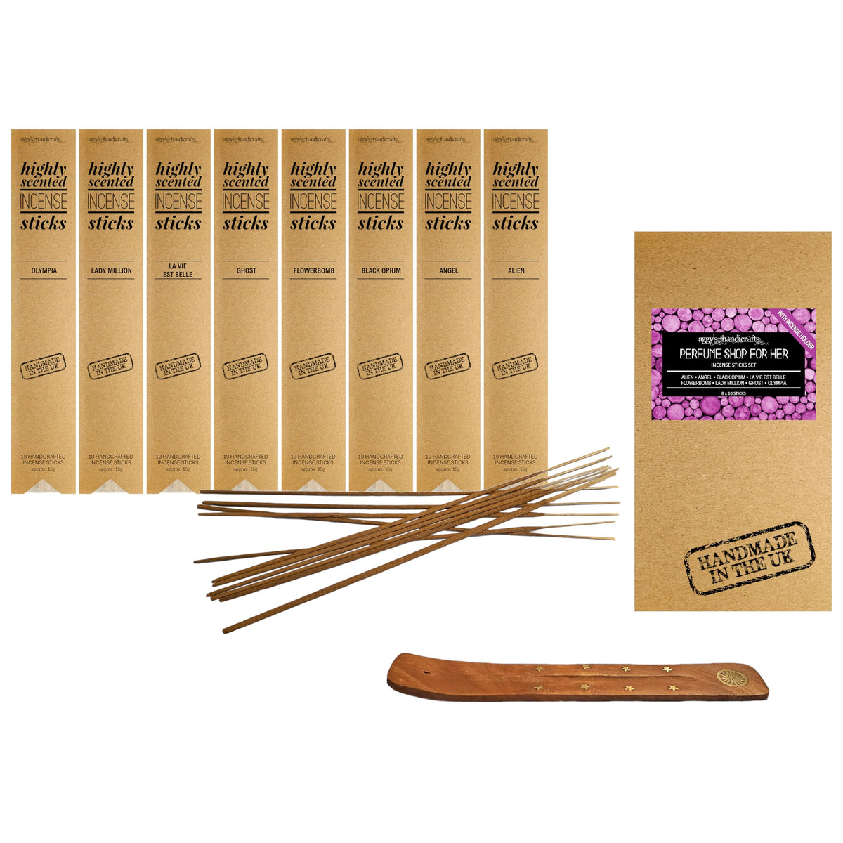 Highly Scented Incense Sticks, 10 Sticks (Crisp Fall Night)
